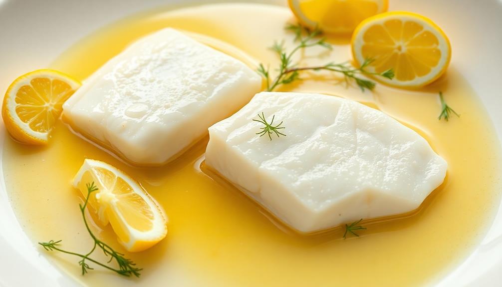 tender swedish butter poached cod