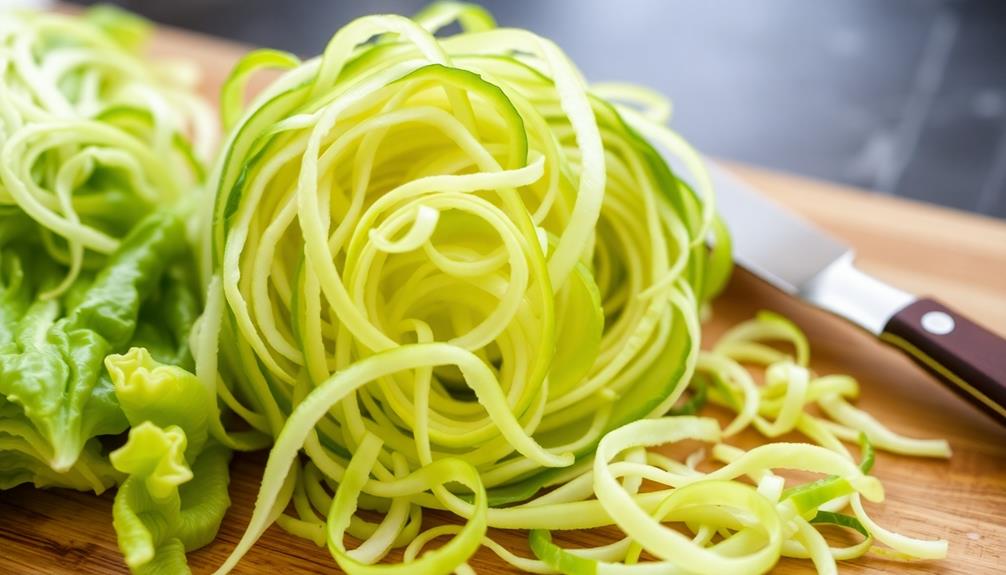 thinly sliced cabbage strips