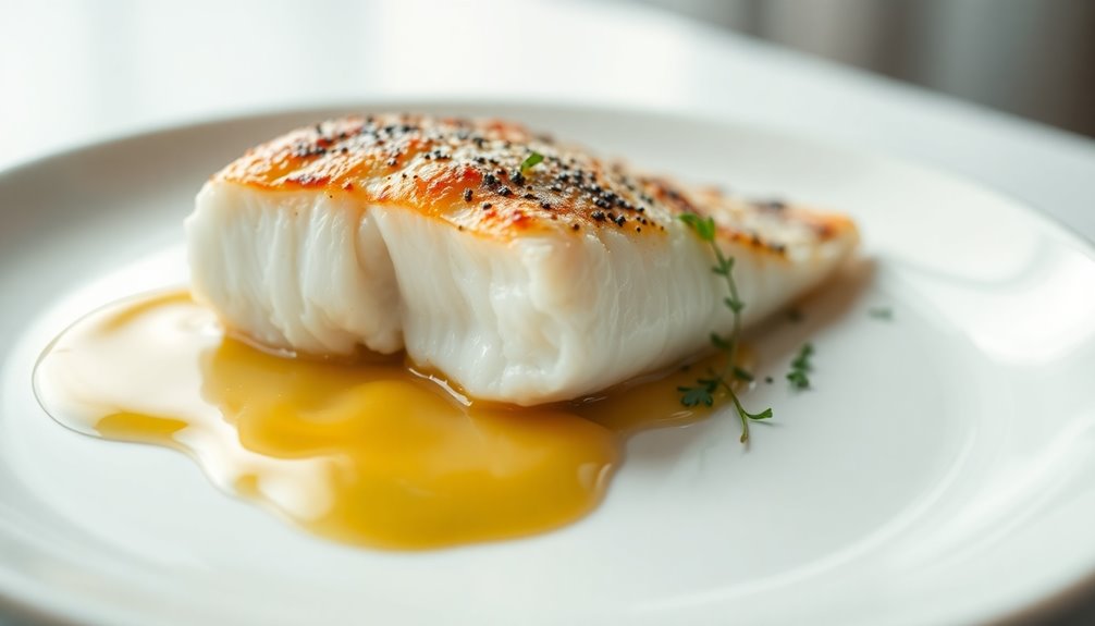 broiled fish with butter