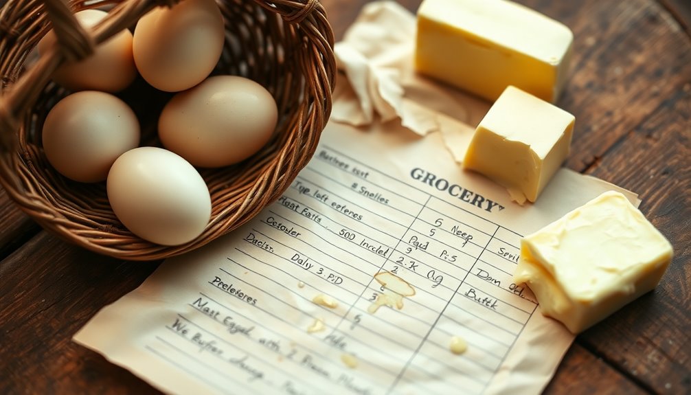 dairy and egg options