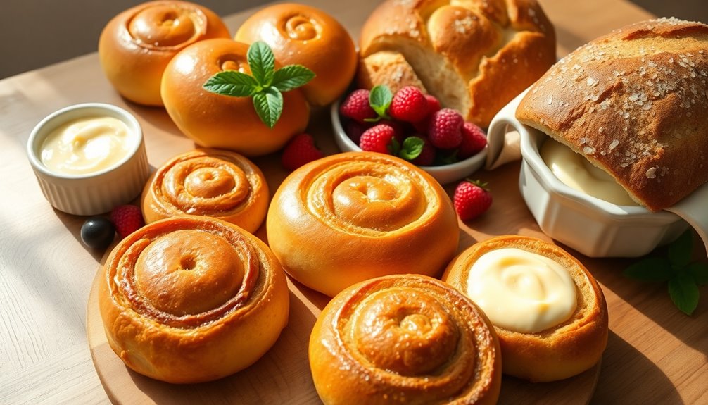 delicious pastries and loaves