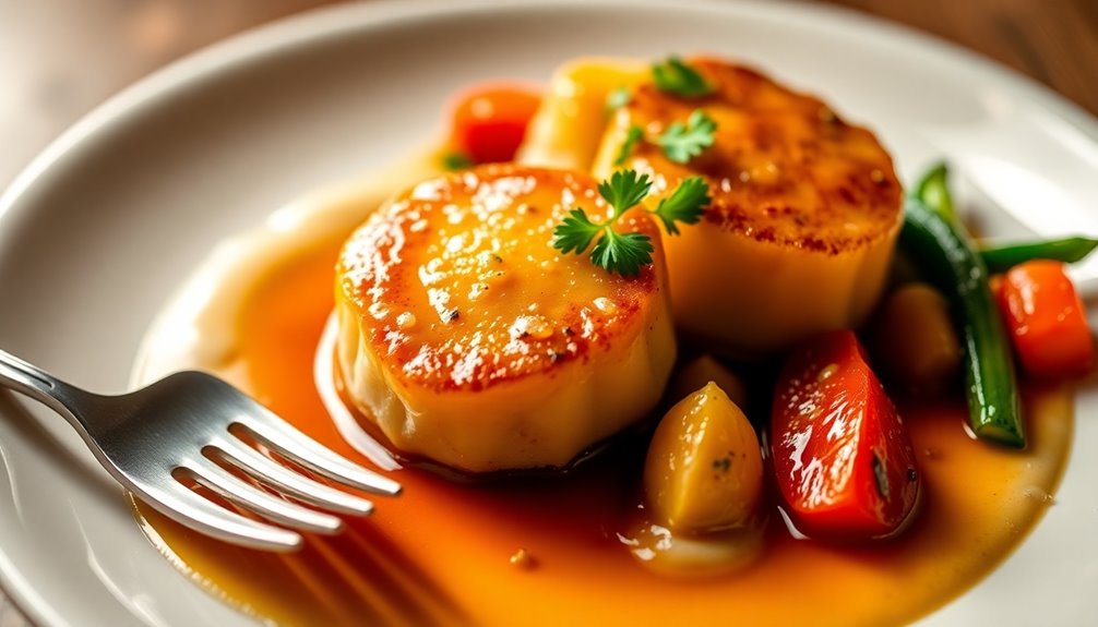 gourmet veal scallops dish