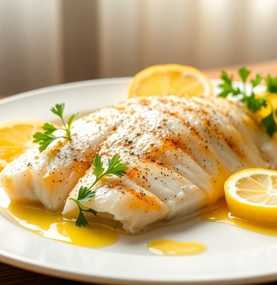 healthy broiled white fish