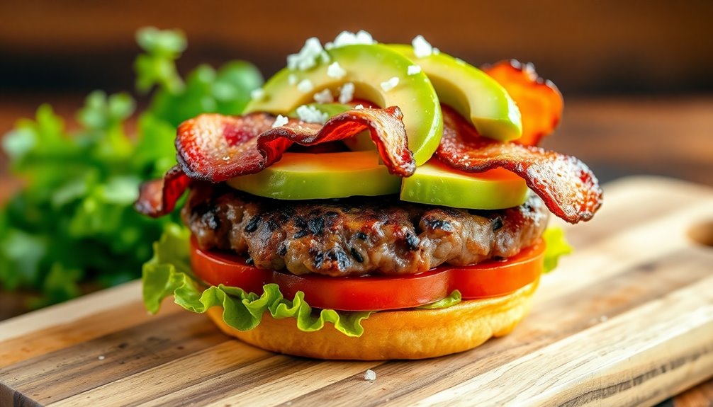 ingredients for burger preparation