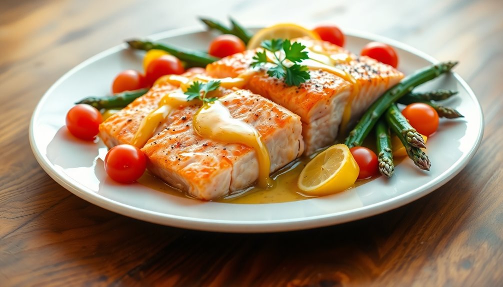 lemon garlic flavored salmon