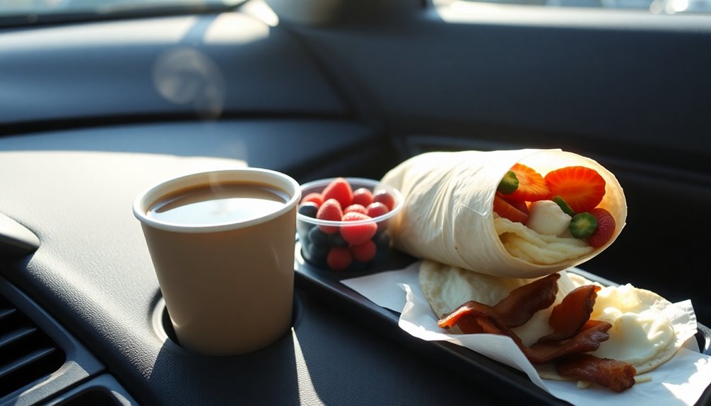 mess free car breakfast options