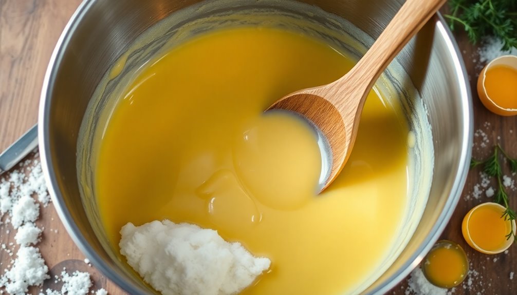 combine butter with sugar