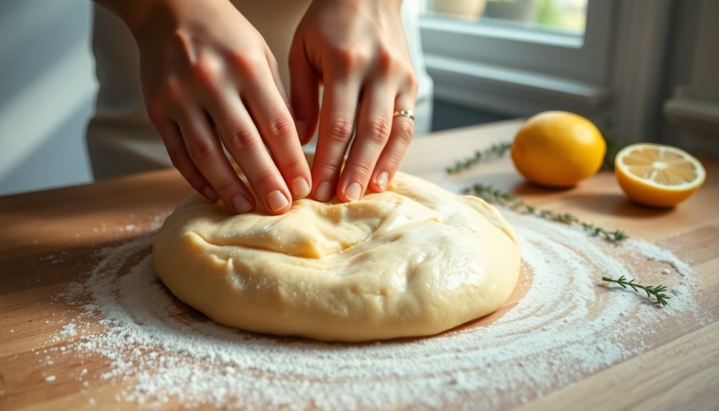 gently knead the dough