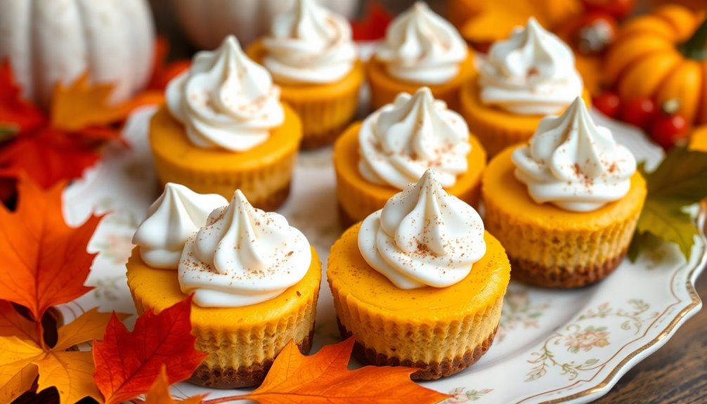 mini pumpkin cheesecake treats