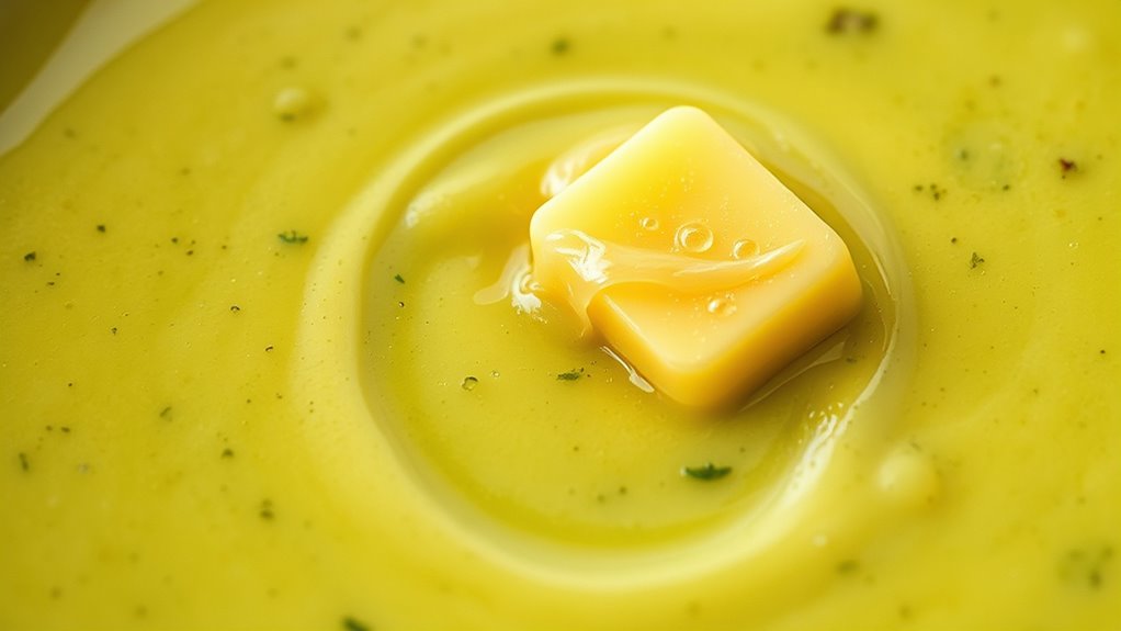 add butter gradually gently