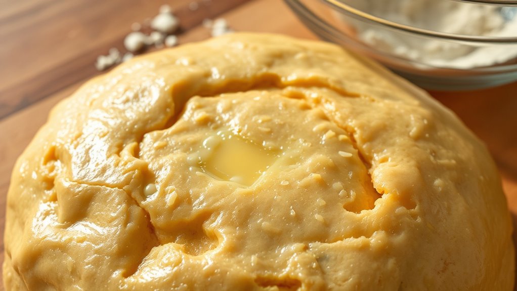 adjust hydration and gradual butter incorporation