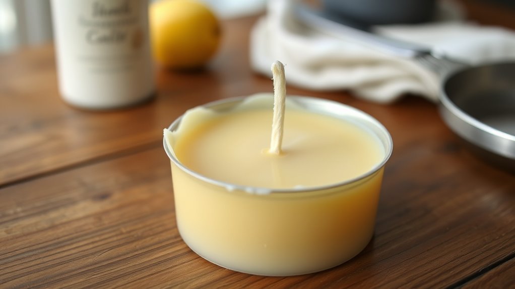 allow candle to solidify