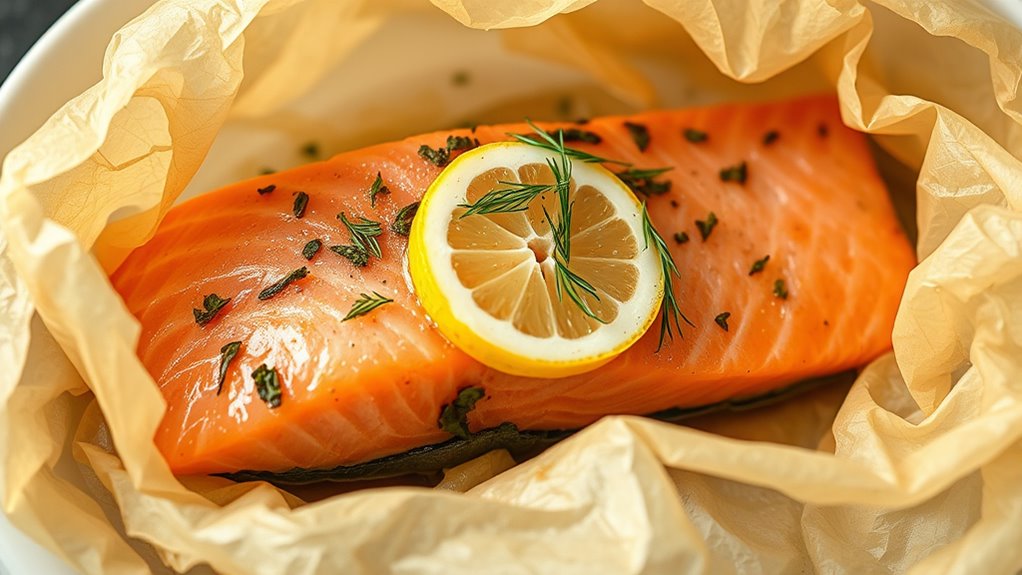 aromatic wraps with fresh ingredients