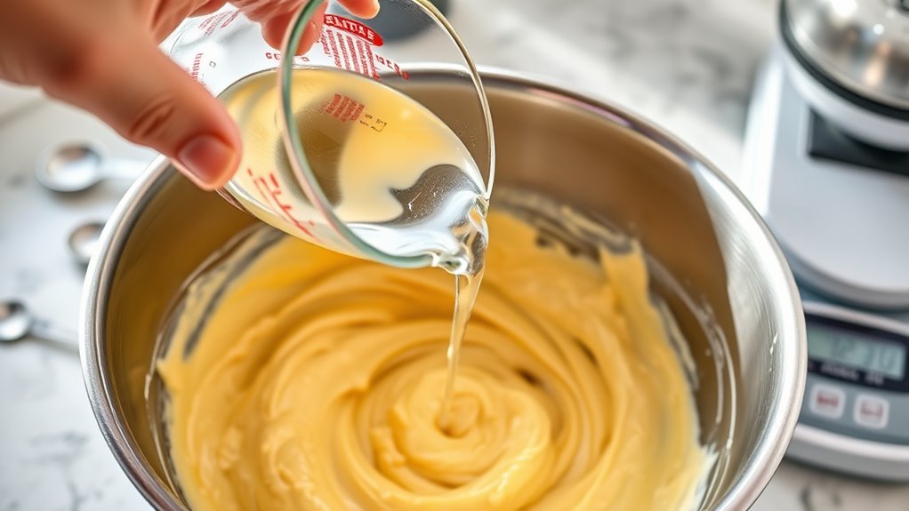 balance butter with liquids