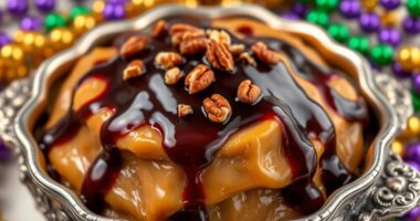 bourbon infused mardi gras praline