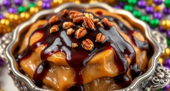 bourbon infused mardi gras praline
