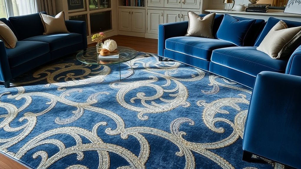 choosing perfect metallic silk rug