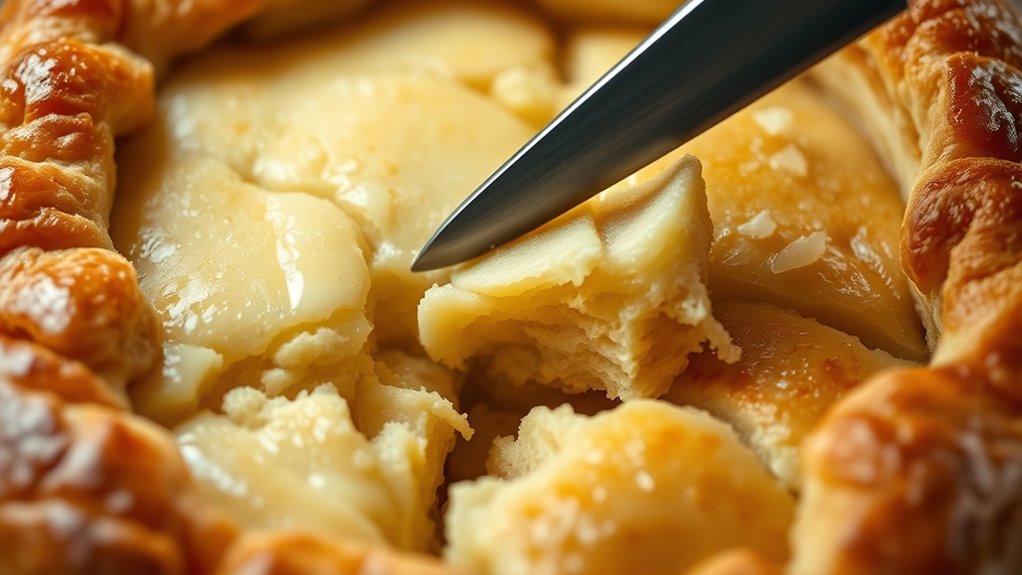 cold butter ensures layered lamination