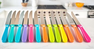 color coded butter knife sets