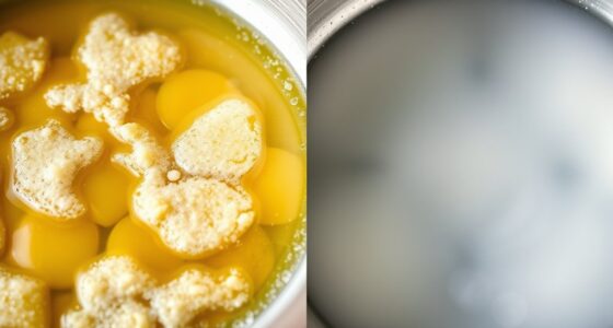 cooking butter at different temperatures