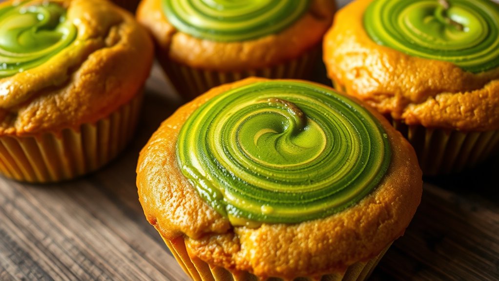 create vibrant matcha swirls