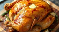 crispy buttery roasted chicken