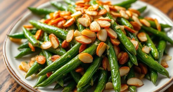 crunchy lemon butter green beans