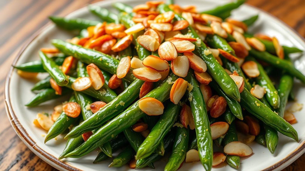 crunchy lemon butter green beans