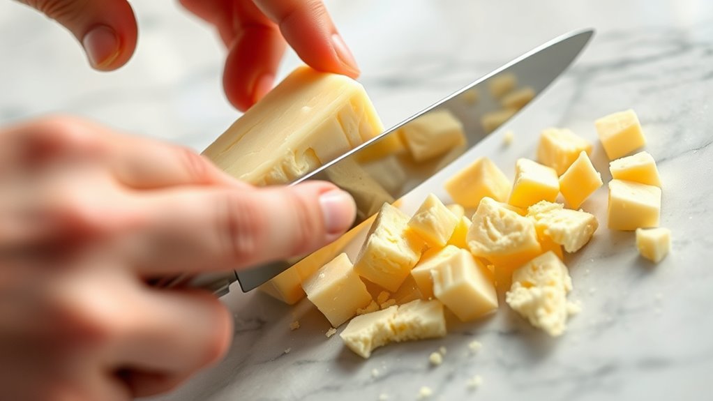 cut butter into even pieces