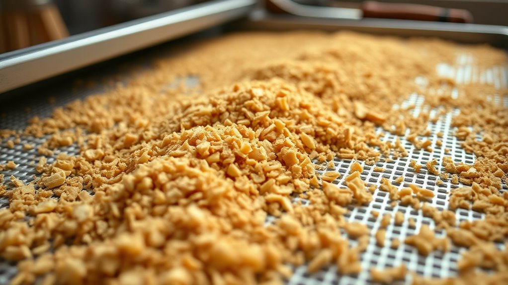 dehydrate butter until crumbly