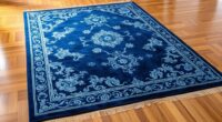 elegant blue silk rugs