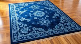 elegant blue silk rugs