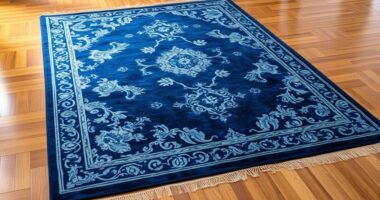 elegant blue silk rugs