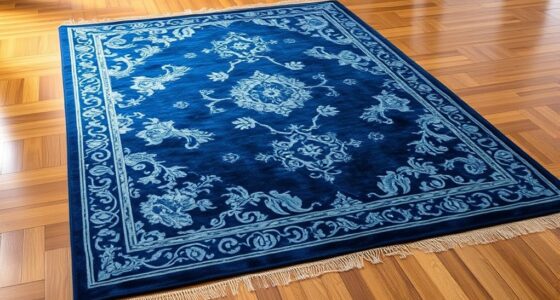 elegant blue silk rugs