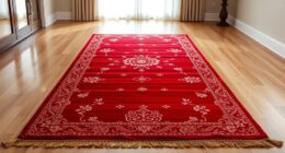 elegant red silk carpet collection
