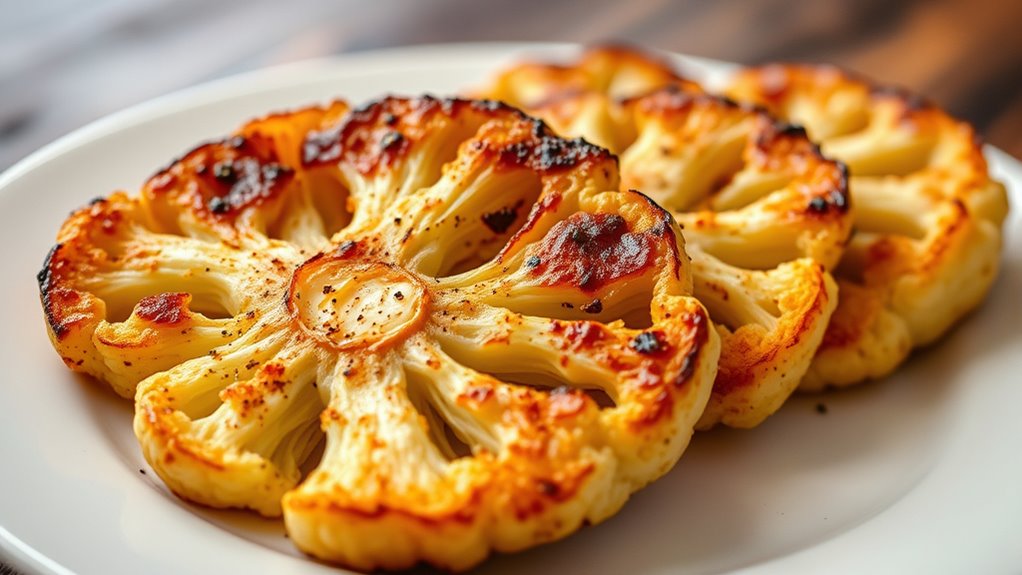 evenly seasoned caramelized crust