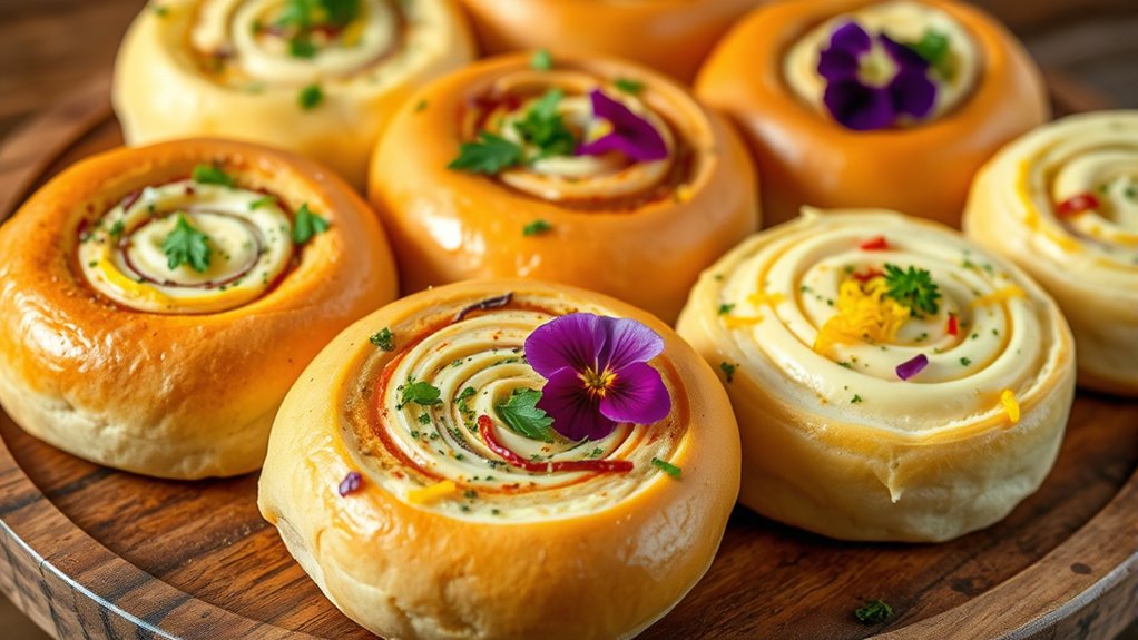 festive dinner roll butters