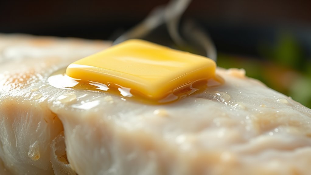 gentle steaming flavorful butter