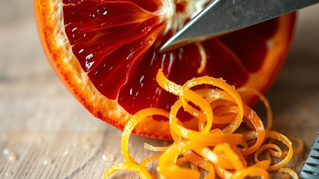 gently zest citrus fruits