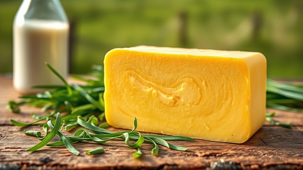 grass fed cows produce richer butter