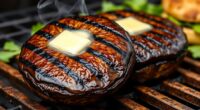 grilled butter portobello burgers