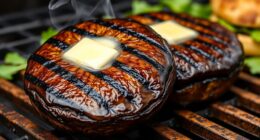grilled butter portobello burgers