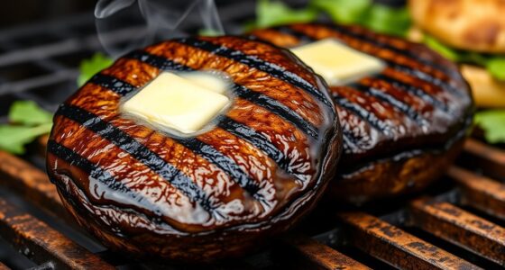 grilled butter portobello burgers