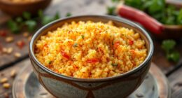 harissa butter enhances couscous