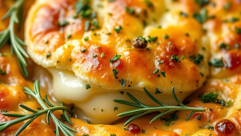 herb butter enhances crust