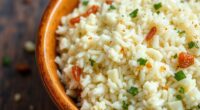 low carb cauliflower rice pilaf