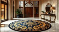 luxury round foyer rugs