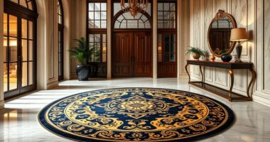 luxury round foyer rugs
