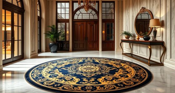luxury round foyer rugs
