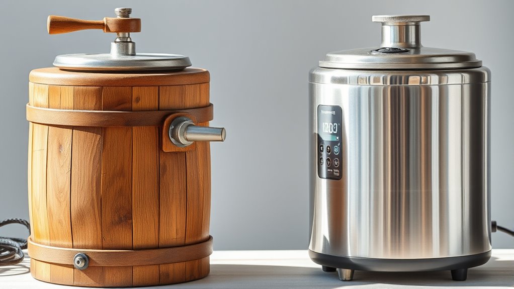 manual vs electric churns